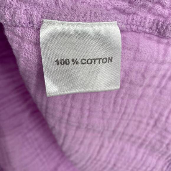 Lulu B Top Women's Small Gauze Cotton Light Purple Coastal Feminine Lightweight - Picture 5 of 8